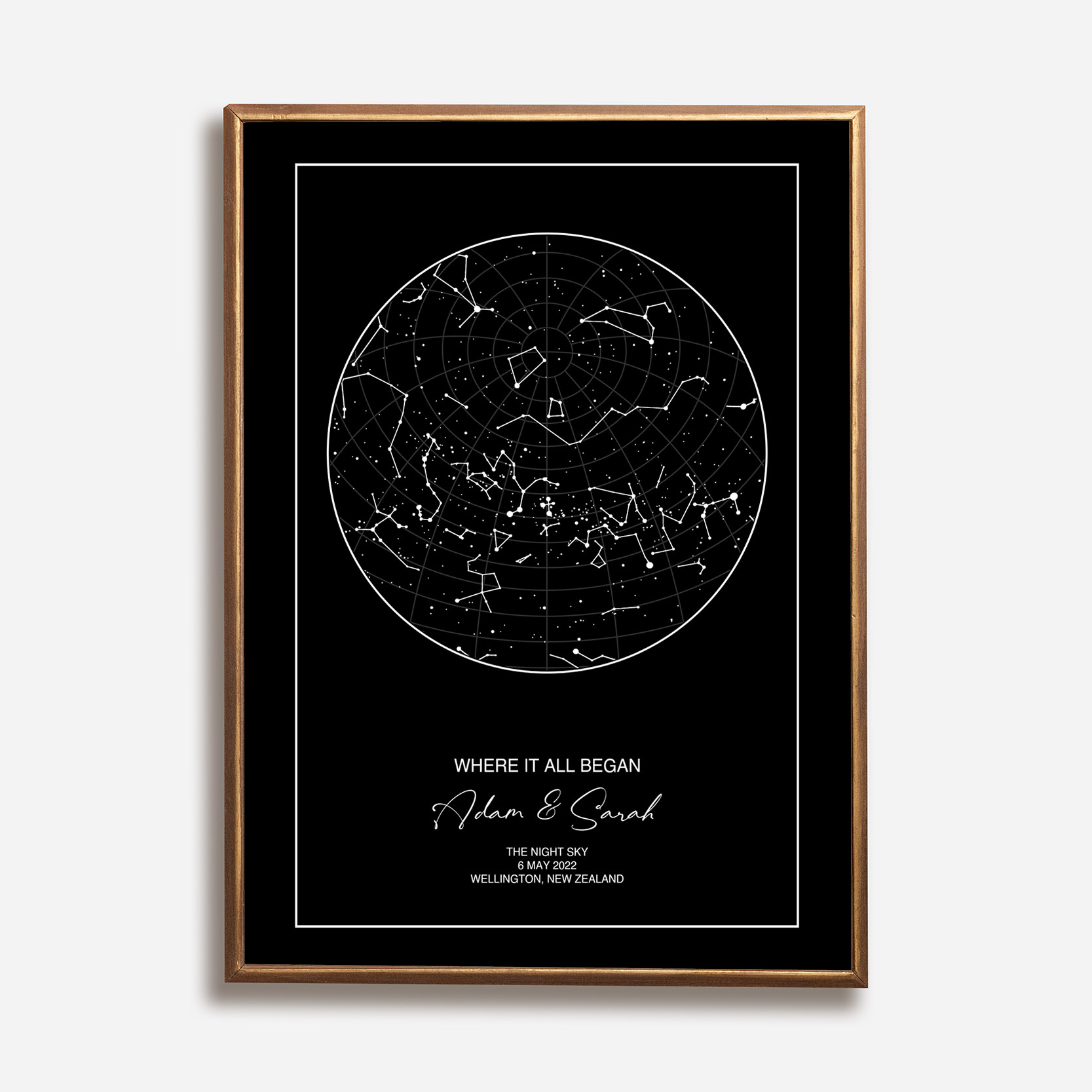 Classic Star Map - let the stars shine in your life forever.